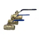 2 Way Ball Valve Brass F + F PN25