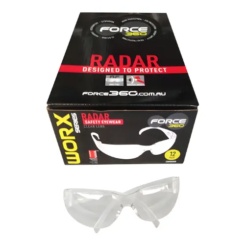 [09.03.07] Radar Clear Safety Glasses - 12 Pack